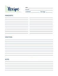 Recipe Page Recipe Printable Recipe Card Recipe Template Etsy In 2021 Homemade Recipe Books Recipe Template Recipe Book Templates