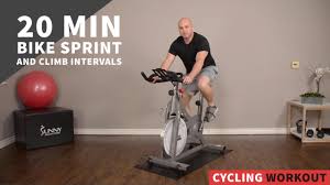 20 min bike sprint and climb intervals
