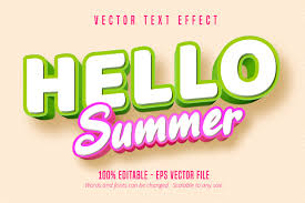 Download Hello Summer Style Editable Text Effect Graphic By Mustafa Beksen Creative Fabrica In 2020 Text Effects Hello Summer Hand Lettering Cards SVG Cut Files