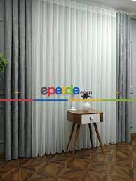 Çift mekanizmalı stor perdeler, mekanizmasında tül ve fon perdenin birlikte bulunduğu stor perde çeşididir. 2021 Sezonu Tul Dikey Zebra Perde Fon Kumasli Tul Dikey Perde Stor Tul Perde Hepsi Birarada Gri Koyu Ekru Perde Zebra Fon Perdeler