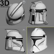 Clone Trooper Helmet Phase 1 Star Wars 3d Printable Model Print File Stl By Do3d Star Wars Helmet Clone Trooper Armor Star Wars Clone Wars