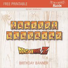 Check spelling or type a new query. Free Printable Dragon Ball Z Birthday Banner Birthday Buzzin
