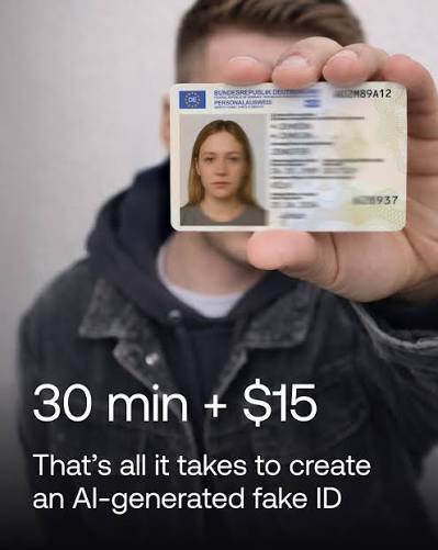 In 2026, creating a convincing fake ID can take 30 minutes and $15, and  generative AI has turned identity fraud into a scalable operation. The real  danger isn't the document itself. It's