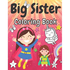 *free* shipping on qualifying offers. Marek Faryniarz Big Sister Coloring Book Cute Unicorns Rainbows Girls Animals And Flowers New Baby Colouring Pages For Big Sisters Ages 2 6 Perfect Gift For Little Girls With A New Sibling