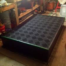 Rubber Floor Mat 4x6 40 Glued And Sealed With Flex Seal Rubber Flooring Rubber Floor Mats Custom Build