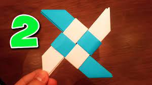 How to make a paper shuriken. How To Make A Paper Ninja Star 2 Shuriken Origami Youtube