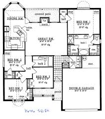 Traditional style house plan beds baths plans small house floor plans 2 bedroom 1000 square feet sq ft 141 1230 plan 51574 southern style with 51571. 24 House Plans Ideas House Plans House Floor Plan Design