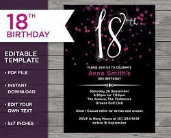 Birthday wishes messages and greetings. Pink 18th Birthday 18th Birthday Invitation 18th Birthday Invitation Template 18th Bir 18th Birthday Invites 18th Birthday Birthday Invitation Card Template