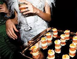 Angel food cake mix, cherry pie filling, almond extract, and sliced almonds are mixed together in a cake pan and baked. 6 Essential Components Of A Glamorous Cocktail Party Reception