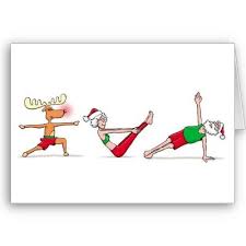 Yoga Christmas Card Zazzle Com Yoga Christmas Yoga Funny Pilates Quotes