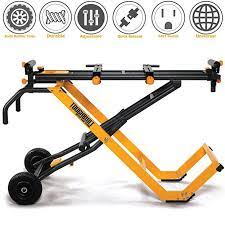 toughbuilt universal quickset miter saw stand support stand universal miter saw stand 10 ft material suppo in 2021 simple storage mitre saw stand welding projects