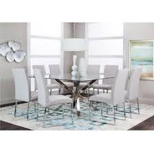 Lacks Classic White 9 Pc Dining Set Square Dining Tables Dining Table Dining Room Sets