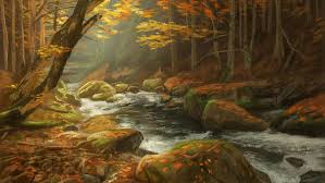 Autumn Forest By Markbulahao Deviantart Com On Deviantart Autumn Forest Forest Art Forest Illustration