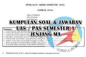 Kumpulan Soal Pas Uas Kelas 12 Ma Semester 1 Kurikulum 2013 Tahun 2019 2020 Pendidikan