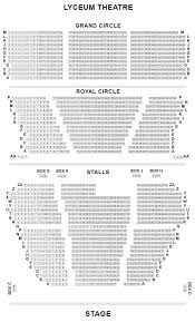 lyceum theatre seating plan lion king