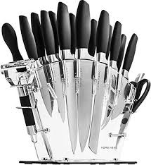 For a home cook i would suggest investing in one good quality knife and a. Cheap Stainless Steel Knife Set With Block 13 Kitchen Knives Set Chef Knife Set With Knife Sharpener 6 Steak Knives Bonus Peeler Scissors Cheese Pizza Knife Stainless Steel Knife Set