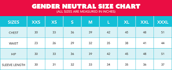 sizing chart pony friday