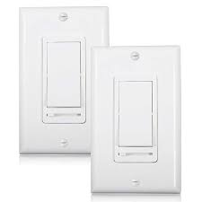 Maxxima 3 Way Single Pole Decorative Led Slide Dimmer Rocker Switch Electrical Light Switch 600 Watt Max Led Compatible Wa Plates On Wall Dimmer Light Switch