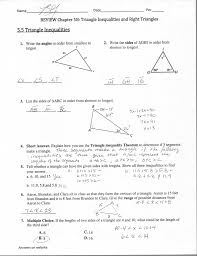 Triangle inequality theorem worksheets contain skills like possible sides of a triangle, range of side measures, least and greatest possible measures and more. 5 5 Triangle Inequalities