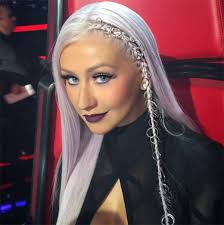 Approval needed, special fees apply!. Christina Aguilera S Purple Makeup On The Voice Rocks All Purple Beauty Look Hollywood Life