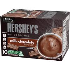 Ingredients sugar, alkalized cocoa powder, coconut oil, nonfat dry milk, whey solids, sea salt, cocoa extract, sodium caseinate, natural flavor, dipotassium . Hershey S Milk Chocolate Hot Cocoa Mix K Cup Pods 10 Ct Box Walmart Com