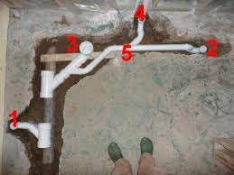 In either case, some type of electric pump is used to carry the waste drain line up to where it can be attached to the main drain system. Floor Broke Up Rough In Plumb For Basement Bath Diy Home Improvement Forum