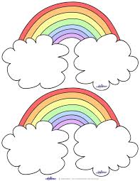 Blank Printable Rainbow Thank You Cards Coolest Free