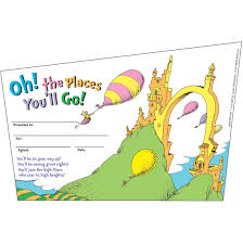 Dr Seuss Oh The Places You Ll Go Recognition Awards By Eureka
