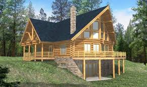 Using a basement to increase the space of your cabin is a great choice and can serve many functional purposes as well, especially if your cabin is on a slope. Beautiful Small Log Home Plans Cabin House House Plans 169495