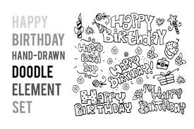 Download Doodle Birthday Party Hand Drawn Element Vector Graphic By Icikuhibiniu Creative Fabrica SVG Cut Files