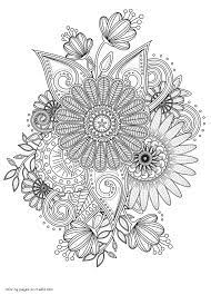 Intricate coloring pages for adults. Intricate Flower Coloring Pages Coloring Pages Printable Com