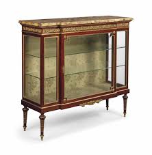 a french ormlu mounted mahogany vitrine cabinet late 19th century bufe