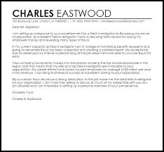 Field Investigator Cover Letter Sample Cover Letter Templates Examples