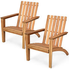 Enjoy free shipping on most stuff, even big stuff. 2pcs Patio Acacia Wood Adirondack Chair Lounge Armchair Durable Outdoor Garden Yard 2 Op70602 Garden Chairs Aliexpress