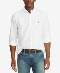 Polo Ralph Lauren Men S Slim Fit Garment Dyed Oxford Cotton Shirt White Xxl Fitted Oxford Shirt Polo Ralph Lauren Mens Ralph Lauren Slim Fit