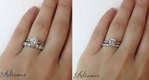 Solitaire Diamond Ring With 1 Cttw And 3 Cttw Eternity Bands Wedding Ring Bands Diamond Wedding Rings Sets Engagement Ring Wedding Band