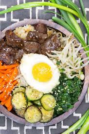 Bibimbap Korean Rice Bowl Of Bulgogi Beef Vegetables And Spicy Sauce Recipe In 2020 Bulgogi Beef Bulgogi Bibimbap