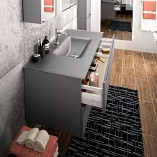 Plan Vasque En Verre Anthracite Sable Feeling Meubles De Salle De Bains Baignoires Fabric Idee Salle De Bain Meuble Salle De Bain Meuble De Salle De Bain