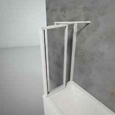 Emke 120x140cm duschtrennwand für badewanne faltwand. Schulte Duschabtrennung Fur Badewanne Smart 3 Teilig Mit Seitenwand 3 Mm Sicherheitglas Esg Klar Hell Faltwand