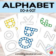 These super cute free alphabet worksheets allow you to focus on one letter at a time so children will learn to match uppercase and lowercase letters. Free Alphabet Do A Dot Printables Easy Peasy Learners