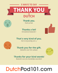 Looking for something a bit more visual? How To Say Thank You In Dutch Dutchpod101