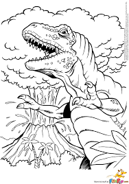 Free beach coloring pages beach no. Dinosaur Volcano Coloring Page Novocom Top