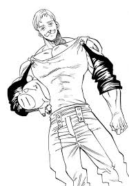 Characters from the seven deadly sins coloring pages. Escanor And Hawk Coloring Page Anime Coloring Pages