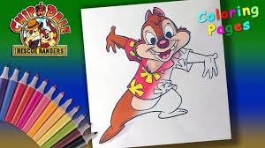 Colouring pages coloring books kids colouring disney coloring pages printables diy disney ears rescue rangers alvin and the chipmunks chip and dale disney colors. Chip N Dale Rescue Rangers Coloring Book For Kids Dale Coloring Pages Youtube