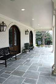 Finally, 'first home love life' updated her front entry with a stepping stone mold and spray paint! Flooring For Front Porch Floor Outdoor Porch Flooring Front Porch Flooring Ideas Grey Concrete Tile Front Farmhouse Patio Porch Design Farmhouse Front Porches