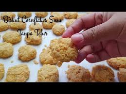 Masa tak raya pun buat jugak. Biskut Corflakes Susu Tanpa Telur Eggless Milky Cornflakes Cookies Youtube