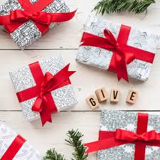 Christmas contacts and addresses, christmas gift list. Printable Christmas Wrapping Paper 8 Pack Sarah Renae Clark Coloring Book Artist And Designer