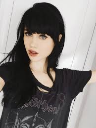 Band Tees And Messy Hair Hair Pale Skin Dark Hair Pale Skin Black Hair Pale Skin