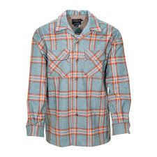 pendleton board shirt aqua mix copper plaid