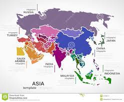 Concept Map Of Asia Map Of Asia Stock Vector. Illustration Of Arabia, Countries - 45760211